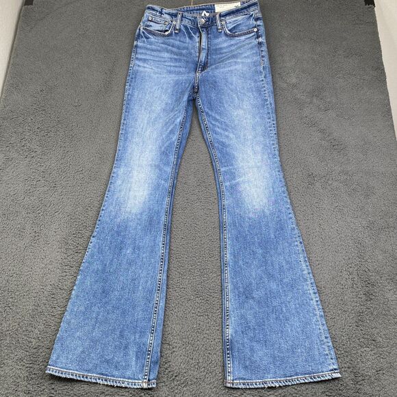 rag & bone Blue Flare Jeans - Picture 1 of 12